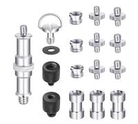 Neewer Vis d'Appareil Photo Kit, 16 pièces Trépied Adaptateur Vis Convertisseur Montage 1/4 à 1/4 ou à 3/8, Femelle à Mâle, Mâle à Mâle, etc. pour Appareil Photo Trépied Flash Support Micro Rig Cage