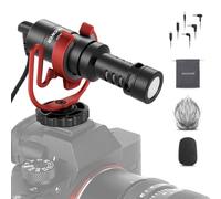 NEEWER Vlog VM10 Micro supercardioïde Plug & Play, 20-20 kHz avec TRS 3,5 mm, câble USB C OTG, Support Antichoc, Pare-Brise, Compatible avec iPhone 16, 15, 14, Samsung S24, Tablette Android, Mac,