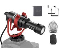 NEEWER Vlog VM10 Micro supercardioïde Plug & Play, 20-20 kHz avec TRS 3,5 mm, câble USB C OTG, Support Antichoc, Pare-Brise, Compatible avec iPhone 16, 15, 14, Samsung S24, Tablette Android, Mac,