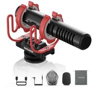 NEEWER VM15 AI Micro Supercardioïde Miniature avec Réduction de Bruit,App & égaliseur,48kHz/24 Bits,Entrée Analogique 3,5mm/Numérique USB C,Compatible avec iPhone Android Computers Canon Nikon Sony