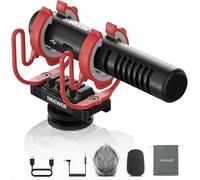 NEEWER VM15 Micro Supercardioïde Miniature avec Réduction de Bruit AI,App Audio& égaliseur,48kHz/24bit,Entrée Analogique 3,5mm/Numérique USB C,Compatible avec iPhone Android,EQ Uniquement pour Android