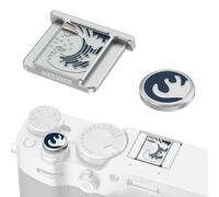 NEEWER X100V X100VI Hot Shoe Cover et Ensemble de Capuchon de Déclencheur,Cold Shoe Cover avec Bouton de Déclenchement,Accessoires de Photographie Compatibles avec Fujifilm X100V X100VI,Argent,CA110