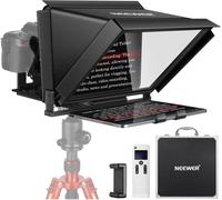 NEEWER X12 Téléprompteur en Aluminium 14" pour IPad/Tablette/Phone/Caméra DSLR avec Télécommande, Étui de Transport, App Compatible avec iOS/Android pour l'enseignement en Ligne/Vlogger/Selfie Direct