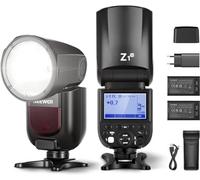 NEEWER Z1-N TTL Kit Flash Speedlite à Tête Ronde Compatible avec Nikon,Flash HSS 76Ws 2.4G 1/8000s avec Lumière de Modélisation, Chargeur USB, Recyclage 1.5s