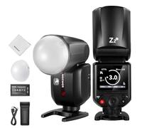 NEEWER Z2-C 2,4G TTL Flash Speedlite Rond Compatible avec Canon,600 Flashs Pleine Puissance,3 000mAh,76Ws 1/8 000s HSS,2 Lampes de modélisation,Diffuseur de lumière,Bouton TTL/M pour système Q 2,4G