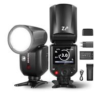 NEEWER Z2-N 2,4G Flash Speedlite Tête Ronde TTL pour Nikon, Speedlight Interface Utilisateur Améliorée, Mode TTL/M, Touche TCM 76W 1/8000s HSS 2 LED Modelage 480 Déclenchement Pleine Puissance