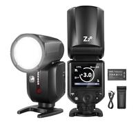 NEEWER Z2-N Flash Speedlite TTL Tête Ronde 2,4G Compatible avec Nikon, Flash Speedlight HSS 1/8000s Nouvelle Interface Utilisateur, 2 Lampes Pilotes, Sélecteur TCM TTL/M, 600 Flashs