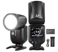 NEEWER Z2-N Flash Speedlite TTL Tête Ronde 2,4G Compatible avec Nikon, Flash Speedlight HSS 1/8000s Nouvelle Interface Utilisateur, 2 Lampes Pilotes, Sélecteur TCM TTL/M, 600 Flashs
