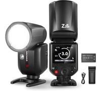 NEEWER Z2PRO-C Flash Speedlite Rond TTL 2,4G pour Canon, Compatible Godox Sans Fil, Interface Utilisateur Améliorée, 76Ws 1/8000s HSS, Commutateur TTL/M TCM, 7,2V/3000mAh
