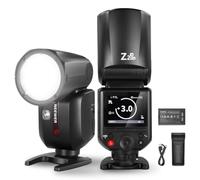 NEEWER Z2PRO-N Flash Speedlite TTL Tête Ronde 2,4G Compatible avec Nikon, Sans Fil Compatible avec Godox, HSS 76Ws 1/8000s, UI Améliorée, Commutateur TTL/M TCM, Batterie 7,2V/3000mAh