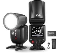 NEEWER Z2PRO-N Flash Speedlite TTL Tête Ronde 2,4G Compatible avec Nikon, Sans Fil Compatible avec Godox, HSS 76Ws 1/8000s, UI Améliorée, Commutateur TTL/M TCM, Batterie 7,2V/3000mAh