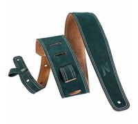 Nefelibata Sangle de guitare 6,35 cm avec rembourrage en mousse et boucle de rangement pour câble, pour guitares acoustiques, basses et électriques, vert foncé, Einstellbar von 48" bis 57"