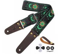 Nefelibata Sangle de guitare, pour guitare basse, électrique et acoustique, bouton de sangle, boucles de sangle et médiators
