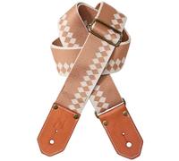 Nefelibata Sangle de guitare tissée cool - Sangles de guitare en coton avec première couche épaisse en cuir de vache tanné végétal pour acoustique, basse, électrique