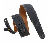 Nefelibata Sangles de guitare 2,5" en cuir laminé bavarois avec rembourrage en mousse et boucle de rangement du câble, pour enfants, hommes et femmes, pour guitares acoustiques, basses et électriques