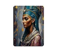 Nefertiti Poster rétro en métal - Peinture en fer - Décoration murale - 30 x 40 cm