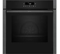NEFF B5ACJ7HG3, N50, four encastrable, Slide and Hide, fabriqué en Allemagne, LED Touch Control, Air Fry et Air Fry, 7 modes de chauffage, air chaud 3D, CircoTherm, EasyClean, Pyrolyse, gris graphite