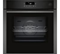 NEFF B6AVJ7AG3, N 50, Four encastrable avec support vapeur, 60 x 60 cm, fabriqué en Allemagne, pyrolyse & Easy Clean Auto-nettoyage, Air Fry avec tôle d'acier, porte rétractable, plaque de cuisson