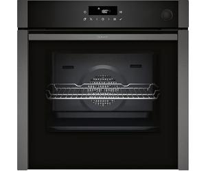 NEFF B6AVJ7AG3, N 50, Four encastrable avec support vapeur, 60 x 60 cm, fabriqué en Allemagne, pyrolyse & Easy Clean Auto-nettoyage, Air Fry avec tôle d'acier, porte rétractable, plaque de cuisson