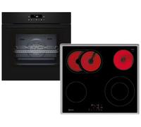 NEFF BTX46PB0 Kit de cuisinière encastrable composé de cuisinière B2CCJ7AK3, 60 x 60 cm, Pyrolyse et EasyClean autonettoyage, Air Fry & T16SBN1L0, plaque de cuisson électrique, zone rôtissoire, Touch