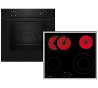 NEFF BX16B Kit de cuisinière encastrable avec plaque de cuisson intégrée 60 cm de large CircoTherm Chauffage rapide Écran LED Touch Control Zone de cuisson Noir