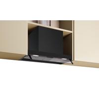 NEFF D65XCC2S0, N 50, hotte design intégrée, 60 cm, fabriquée en Allemagne, système de double filtre, moteur à condensateur économe en énergie, facile à nettoyer, verre transparent, noir mat