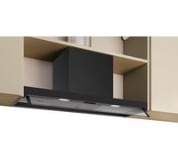 NEFF D95XCC2S0, N 50, hotte design intégrée, 90 cm, fabriquée en Allemagne, moteur à condensateur économe en énergie, double système de filtration, Easy Clean, verre transparent, noir mat