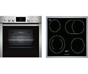NEFF EDX40 Kit de Cuisinière E1CCD2AN3 60 x 60 cm Nettoyage EasyClean CircoTherm Écran LED & M13R42N2 Plaque de Cuisson Electrique Zone de Cuisson Cadre en Acier Inoxydable
