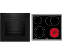 NEFF EX1B0 Kit de cuisinière composé de E1DCA0AK3, N 30, Cuisinière, 60 x 60 cm, CircoTherm & M16SRF0L0, N 50, Electrique, Zone de Cuisson, Cadre en Acier Inoxydable