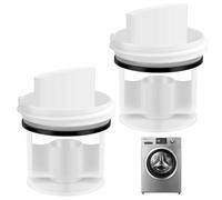 Neff - Lot de 2 filtres à peluches pour machine à laver Bosch Siemens - Filtre à peluches universel - Montage et nettoyage faciles - Numéro de modèle 00647920/00605010/00602008/605010 - Blanc