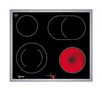 NEFF M16SRF0L0, N 50, plaque de cuisson électrique, plaque vitrocéramique contrôlée sur cuisinière, 60 cm de large, zone de cuisson à deux cercles, indicateur de chaleur résiduelle, posé, noir
