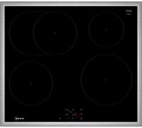 NEFF M56SBF1L0 N50 Plaque de cuisson à induction, en vitrocéramique, 60 cm de large, niveau de puissance, zone de cocotte, indicateur de chaleur résiduelle, horizontale, noire