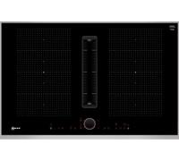 Neff N 90 T58TL6EN2 - Table de cuisson à induction - 4 plaques de cuisson - Niche - largeur : 75 cm - profondeur : 49 cm - classe B - avec garnitures en acier inoxydable - noir/inox avec échappement e