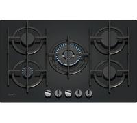 NEFF, N70, T27PIQ4S0, plaque de cuisson à gaz de 75 cm avec 5 brûleurs, brûleur wok 4,0 kW, FlameSelect optimisé, 5 supports de poêle en fonte adaptés au lave-vaisselle, cadrans métalliques amovibles