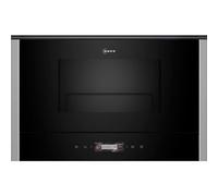 NEFF NL4GR31N1, N 70, micro-ondes encastrable avec gril, 40 x 60 cm, écran TFT Full Touch, programmes automatiques, Easy Clean, éclairage intérieur LED, acier inoxydable