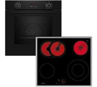 Neff Set BX46PB composé de B2CCG6AK0 Four encastrable avec CircoTherm 60 x 60 cm Noir N 30 et T16SBN1L0 plaque électrique autonome 60 cm Noir avec cadre N 50