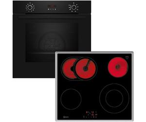Neff Set BX46PB composé de B2CCG6AK0 Four encastrable avec CircoTherm 60 x 60 cm Noir N 30 et T16SBN1L0 plaque électrique autonome 60 cm Noir avec cadre N 50