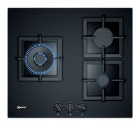 Neff T26CS12S0 - Table de cuisson au gaz 3 plaques de cuisson - Niche - largeur : 56 cm - profondeur : 48 cm - noir - avec garnitures noires - noir