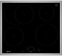 NEFF T56SHF1L0 N70 Plaque de cuisson vitrocéramique autonome 60 cm de large, Twist Touch, Home Connect, Smart Hood Automatic, niveau de puissance, horizontale, noire