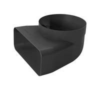 NEFF Z861SI1 - Accessoire d'installation pour hotte aspirante - Connecteur rond plat avec coude intégré à 90 degrés pour appareils à sortie d'air ronde verticale - Noir