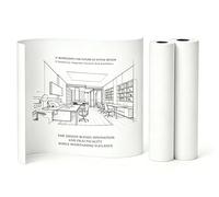 NefLaca Rouleau de papier à dessin blanc 61 cm x 45,72 m | Rouleau de papier pour peinture, dessin, dessin - Rouleau de papier à croquis - Pour les étudiants et la peinture (1 rouleau)