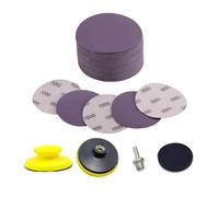 NEFLUM 5 Inch 124Pcs Wet Dry Sandpaper Set Hook&Loop Polishing Pads And Interface Pad Efficient Grinding On Various Surfaces,120