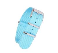 NEFLUM Bracelet de montre en Nylon coloré avec boucle en acier inoxydable, Bracelets de montre en tissu 22mm 18mm 20mm,Bleu,20mm