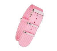 NEFLUM Bracelet de montre en Nylon coloré avec boucle en acier inoxydable, Bracelets de montre en tissu 22mm 18mm 20mm,Rose,22mm