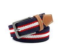 NEFLUM Ceinture élastique pour hommes sans trous couleur mixte Gentleman ceintures en toile tissée extensible ceinture de sport de plein air, 110cm