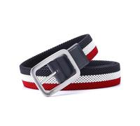 NEFLUM Ceinture élastique tissée en nylon, ceinture en toile de 3,4cm de large, 100 à 120cm, ceinture décontractée pour jeans pour hommes, 120cm