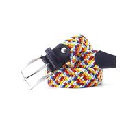 NEFLUM Ceinture élastique tricotée décontractée pour hommes et femmes, boucle ardillon, sangle de couleur mixte, toile tissée tressée, extensible, 110cm