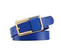 NEFLUM Ceinture en cuir pour femme, 2,3cm de large, ceinture décontractée pour jean, ceinture pour vêtements, accessoires, Bleu, 105cm