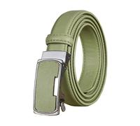 NEFLUM Ceinture en cuir pour femmes, 2.3cm, décontractée, réglable, boucle automatique, ceinture décorative décontractée, Vert, 115cm
