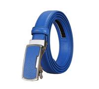 NEFLUM Ceinture en cuir pour femmes, 2.3cm, décontractée, réglable, boucle automatique, ceinture décorative décontractée, Bleu, 100cm